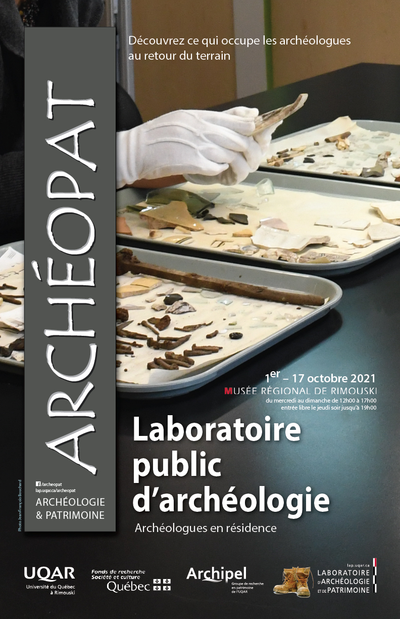 Laboratoire public d'archéologie 2021