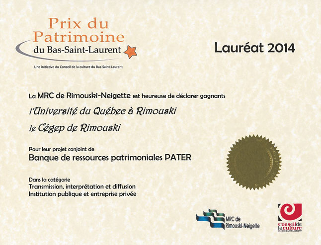 Prix du patrimoine 2014
